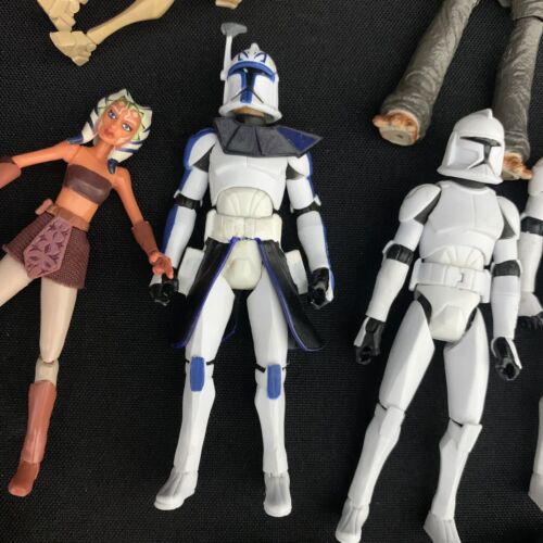 Star Wars The Clone Wars Animated Action Figure Bundle Ahsoka Anakin Yoda Asajj - Picture 12 of 16