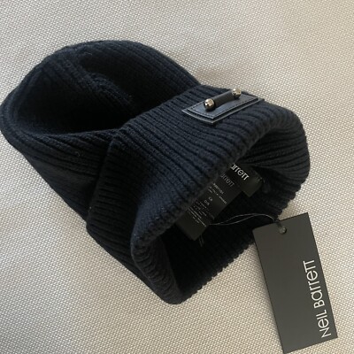 帽子 Neil Barrett wool beanie Neil Barrett Pierced Wool Beanie Hat - OS Made In Italy | eBay
