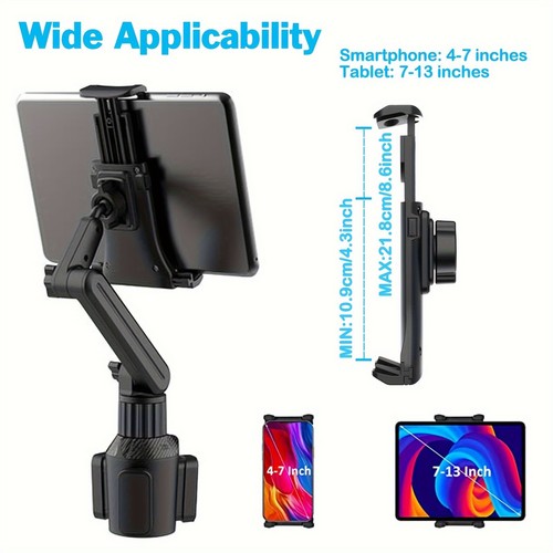 Adjustable Car Cup Holder Phone Mount Cradle-Tablet Bracket for Tablet Stand AUS - Picture 3 of 17