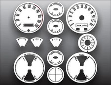 White Face Gauges For 1967-1968 Ford Mustang Metric Kph Kmh