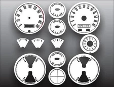 White Face Gauges for 1967-1968 Ford Mustang METRIC KPH KMH