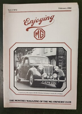 Enjoying MG Owners Club Motoring Back Issues Vintage Collectable