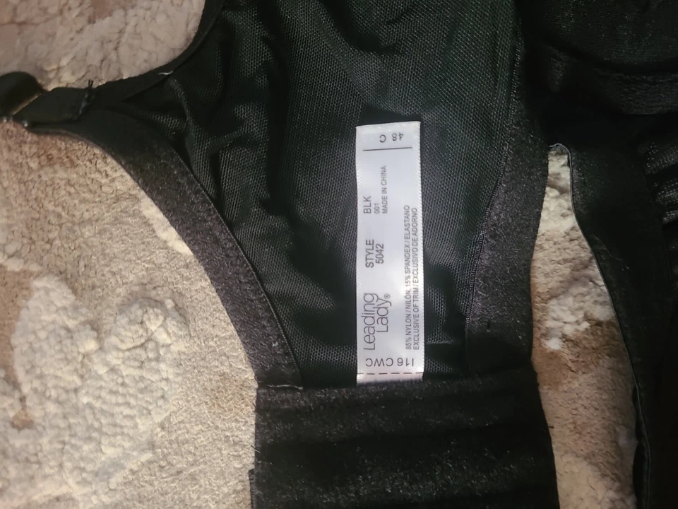 New Leading Lady 5042 Full Coverage Molded Soft Cup Wireless Bra Size 48 C - Image 3 of 3