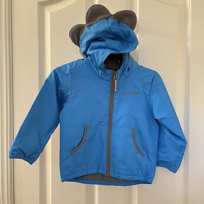 Columbia Blue Fleece Lined Dinosaur Dragon Hooded Jacket Boys
