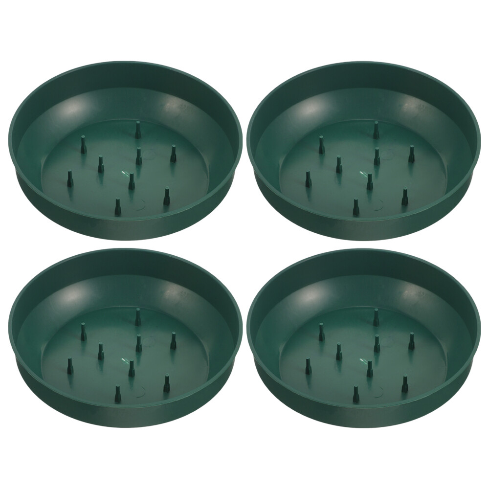 4 Pcs Green Foam for Flower Arrangements Round Floral Garland Mud Tray