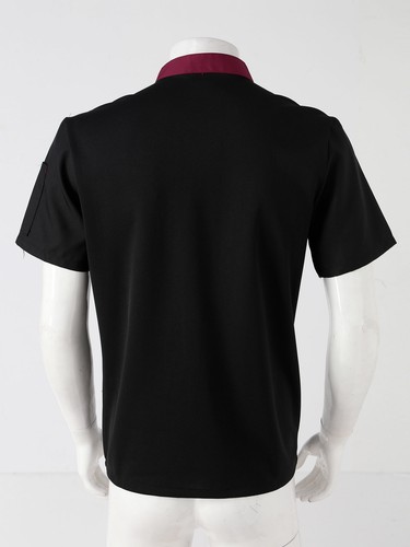 Unisex Chef Coat Double-Breast Short Sleeve Cook Jacket Kitchen Uniform Dress - Picture 59 of 140