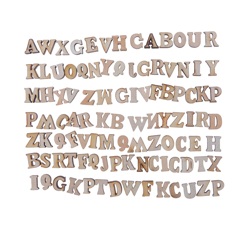 100X Letters Wooden Alphabet Embellishment Scrapbooking Cardmaking YT