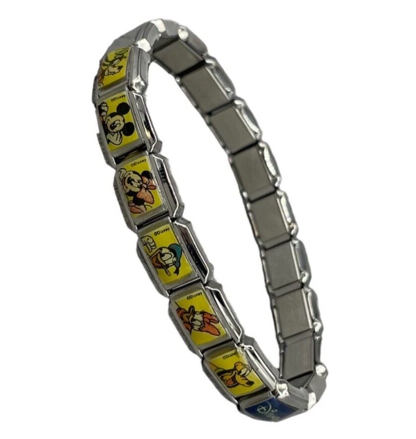 Double Bracelet Enfant Disney Mickey Élastique Acier Inoxydable Et Boîte Cadeau - Photo 2/4