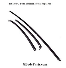 Grand National Turbo T-type Monte Carlo Ss 3 T-top Exterior Trim Molding Black