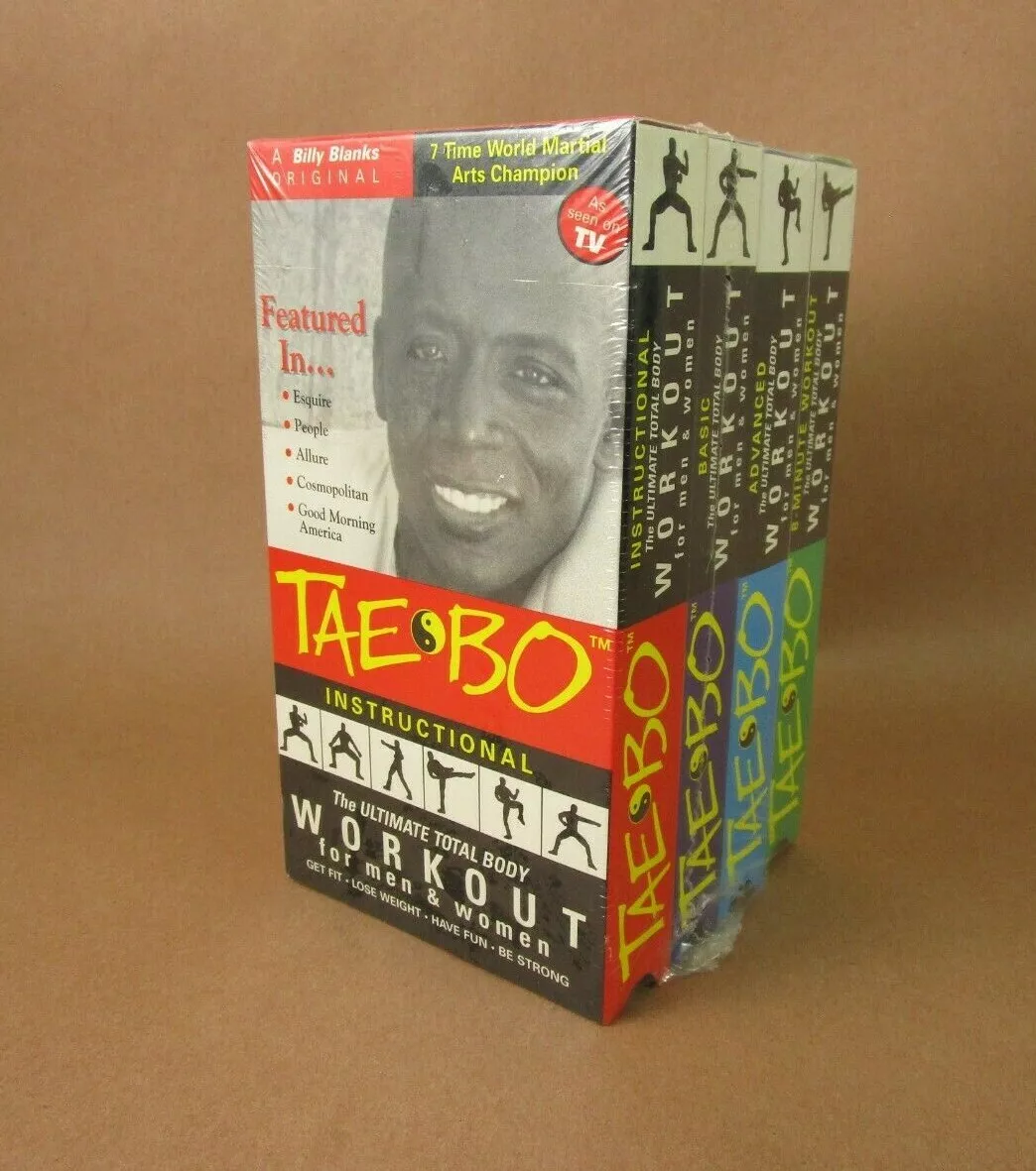 Billy Blanks Tae Bo VHS Instructional Workout Videos For Men