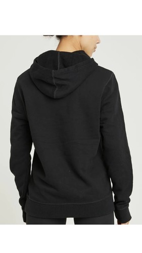 Soulcycle Black Spell Out Logo Lips Graphic Fleece Lined Hoodie Women’s Sz Large - Picture 3 of 3