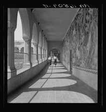 8" x 10" Photo 1937  High school showing part of Federal Art Project mural