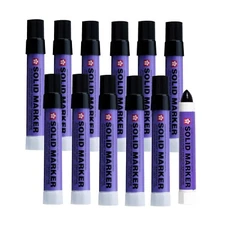 Sakura Solid Paint Markers BLACK XSC-49  BOX OF 12 ( STREAKS, GREASE PENS)