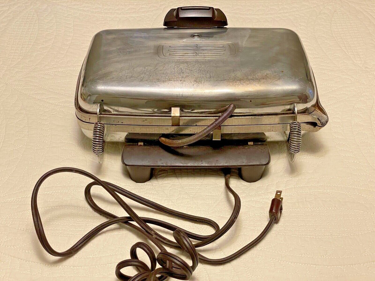 Vintage GE Automatic Grill & Waffle Baker 14G42 Chrome USA Vintage GE Automatic Grill & Waffle Baker 14G42 Chrome USA