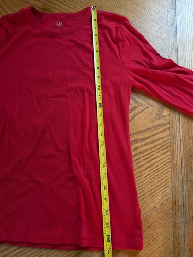 Women's GAP Ribbed Crew Neck Long sleeve T-Shirt Size: Large (red) NWT - Picture 4 of 7