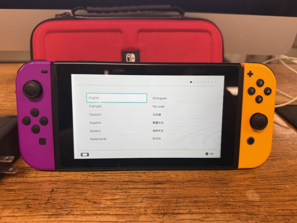 Nintendo Switch HAC001 Handheld Console 32GB Neon Purple/Orange