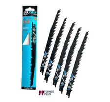 5Pce Reciprocating Saw Blade Recip Wood Cutting Blades Timber US1531L 5tpi HCS 