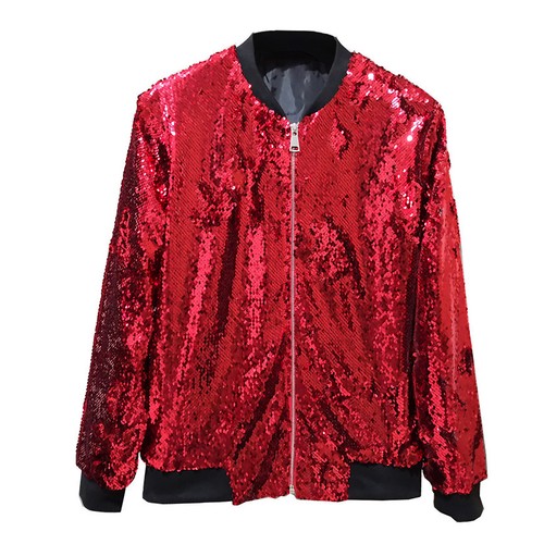 Mujeres Abrigo Cremallera Brillo Blazer Prendas de abrigo Lentejuelas Chaqueta Fiesta Festival Manga Larga - Imagen 6 de 26