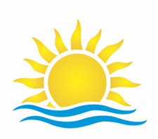 Stencil Joanie Sunset Wave Ocean Beach Fun Sun Summer Cabin Lake House DIY Signs