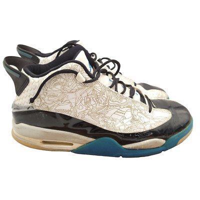 Nike Air Jordan Dub Zero White Mens Size 14 Black Blue Laser Cut 311046-102 2005