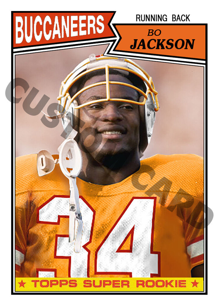 1987 Bo Jackson Custom Buccaneers Football Card ACEO | eBay