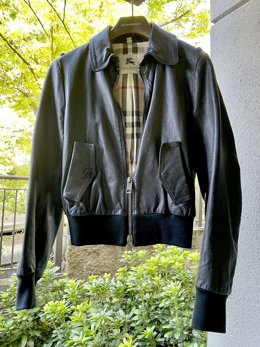 Burberry Leather Bomber Jacket. Women. M US 10 | eBay Burberry Leather Bomber Jacket. Women. M US 10 | eBay