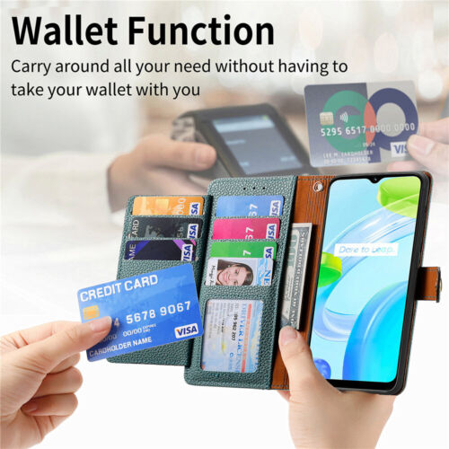 For OPPO Reno 11F 12 13 Pro A80 A60 Case Wallet RFID Blocking Leather Flip Cover - Picture 5 of 80