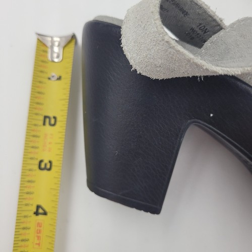 NEW Munro Willa Gray Silver Suede Block Heel Hook & Loop Sandals Women's 10N - Picture 3 of 12