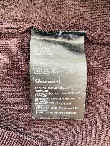 NWT H&M Size XS 6 8 Brown Stretch Knit Crew Neck Jumper Pullover - Picture 8 of 8