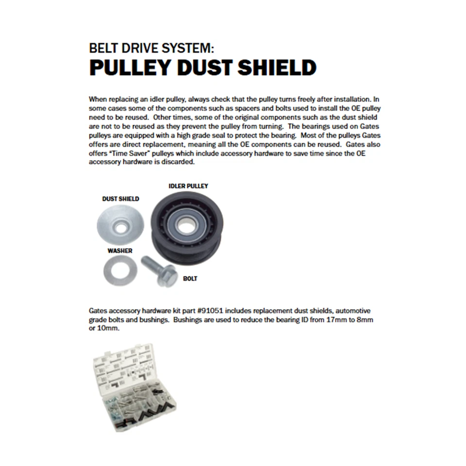 Polea tensora Gates ralentí acanalada en V 6 ranuras para Chevy / Ford / GMC / Mercury Foto 4 de 4