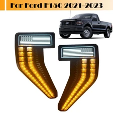 For Ford F-150 F150 2021-2023 Fender Vent LED Side Marker Light Ugrade DRL