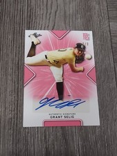 GRANT SELIG 2021 LEAF PERFECT GAME PINK AUTOGRAPHED #1/3 ROOKIE CARD BA-GS1.