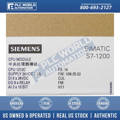 Siemens 6ES7212-1HE40-0XB0 S7-1200 CPU 1212C Compact CPU, DC/DC/Relay New Sealed - Picture 3 of 7