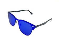 Ray Ban Blaze Clubmaster Black Sunglasses RB3576N 153/7V Plum Lenses 47mm New