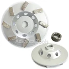 4” Spiral Turbo Diamond Cup Wheel for Concrete Grinding 5/8”-11 Arbor