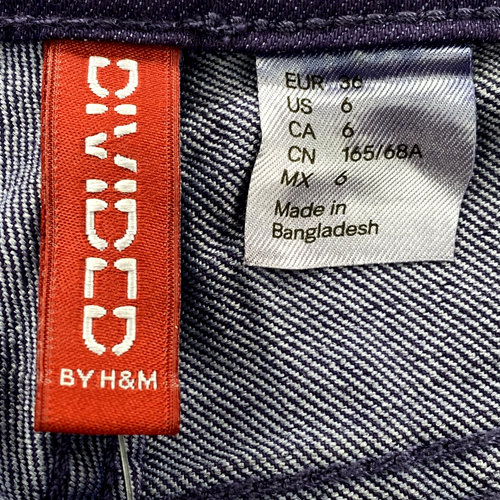 NWT Divided H&M Red Concept Denim Jeans Women’s Size 8 Purple Stretch Skinny Leg - Picture 6 of 12