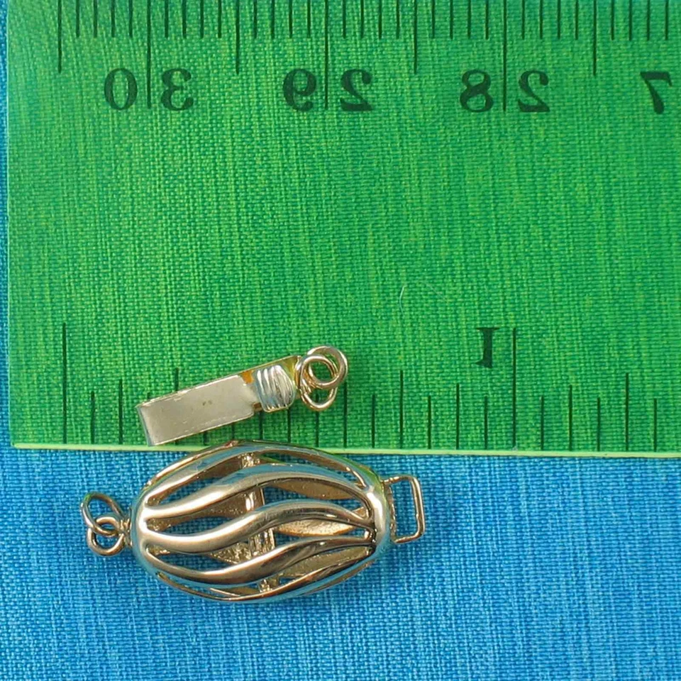 14K Yellow Gold Wave Shape Clasp - Image 3 of 3