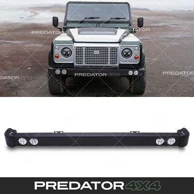 PREDATOR4X4 STEEL FRONT BUMPER LED DRL SPOT LIGHT BAR FOR LAND ROVER DEFENDER 90 110 83-16