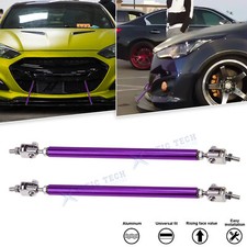 Set Rcaing 8"-11" Alloy Car Bumper Lip Splitter Rod Strut Tie Bars For Hyundai