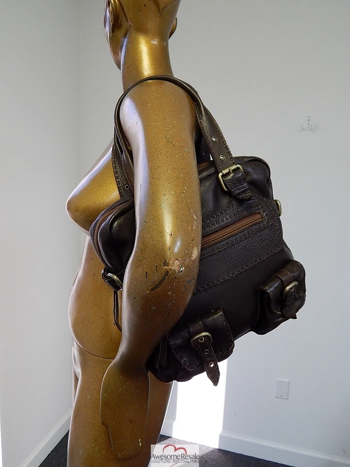 Bolso de Mano Carla Mancini Marrón Cuero Suave Foto 2 de 4