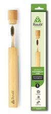 Rusabl Bamboo biodegradable Toothbrush with Bamboo Case (1 Pack - Adult)