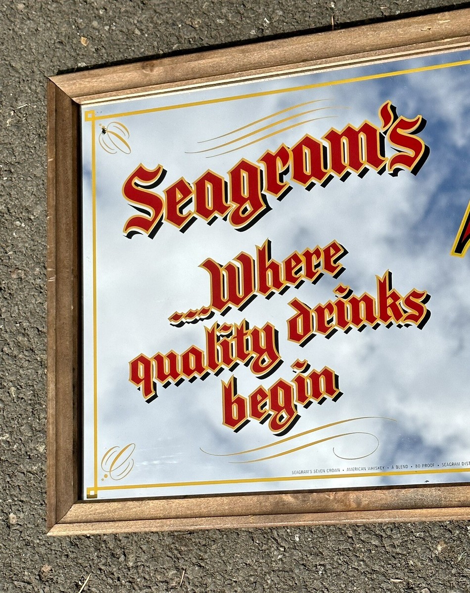 Vintage 1950's Seagram's 7 Whiskey Bar Pub Promotional Advertising