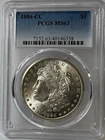 1884-CC $1 Morgan Silver Dollar PCGS MS63 - Beautiful Cartwheel luster