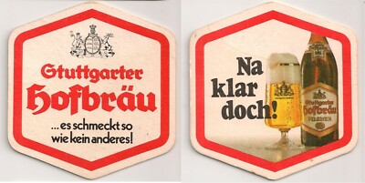 Stuttgarter Hofbräu - old beer mat ''Of course!''