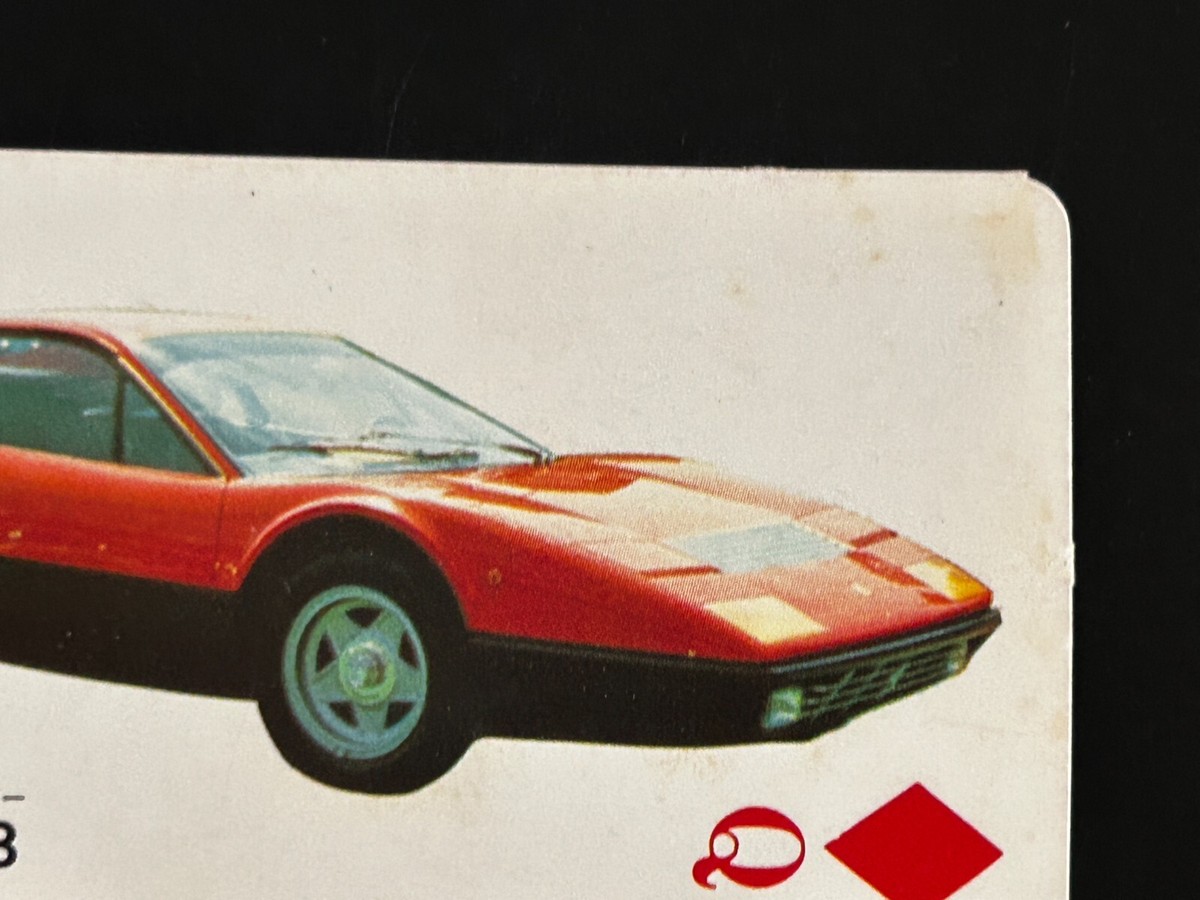 Ferrari 365GT4BB Super Car Playing Card Vintage Japanese Ferrari 365GT4BB Super Car Playing Card Vintage Japanese