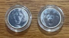 LOT OF  2 - 320COINS 1 GRAM .999 FINE SILVER COLORIZED LION ROUNDS
