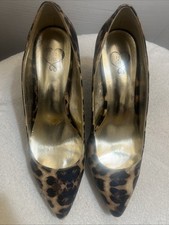 143 Girl Owanda Women Shoes Leopard Synthetic Pumps Sz 9