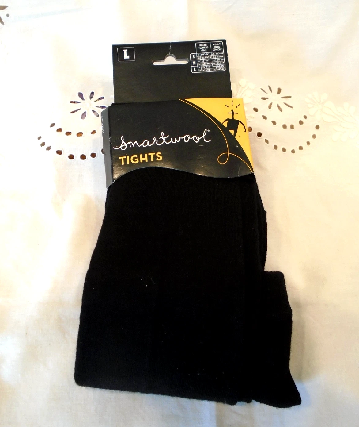 SMARTWOOL Womens Tights II Wool Size L BLACK SW700-001-L NEW