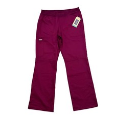 Cherokee Workwear Revolution Scrub Pants Women Wine Pull On Stretch Size M NWT