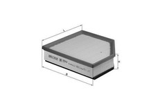 MAHLE LX 1593/2 Filtre à air pour VOLVO XC60 (156) V70 III (135) V60 (155, 157)